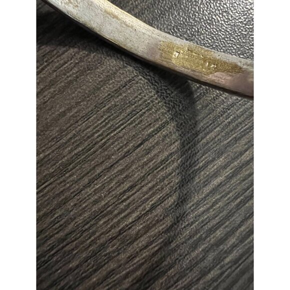 Vintage Sterling Silver Floral Engraved Bangle Bracelet With Intricate Design - Picture 5 of 7